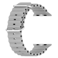 Pulseira Oceano Compatível Smartwatch Apple Watch Iwo Nf Cor:cinza;tamanho:38/40/41mm