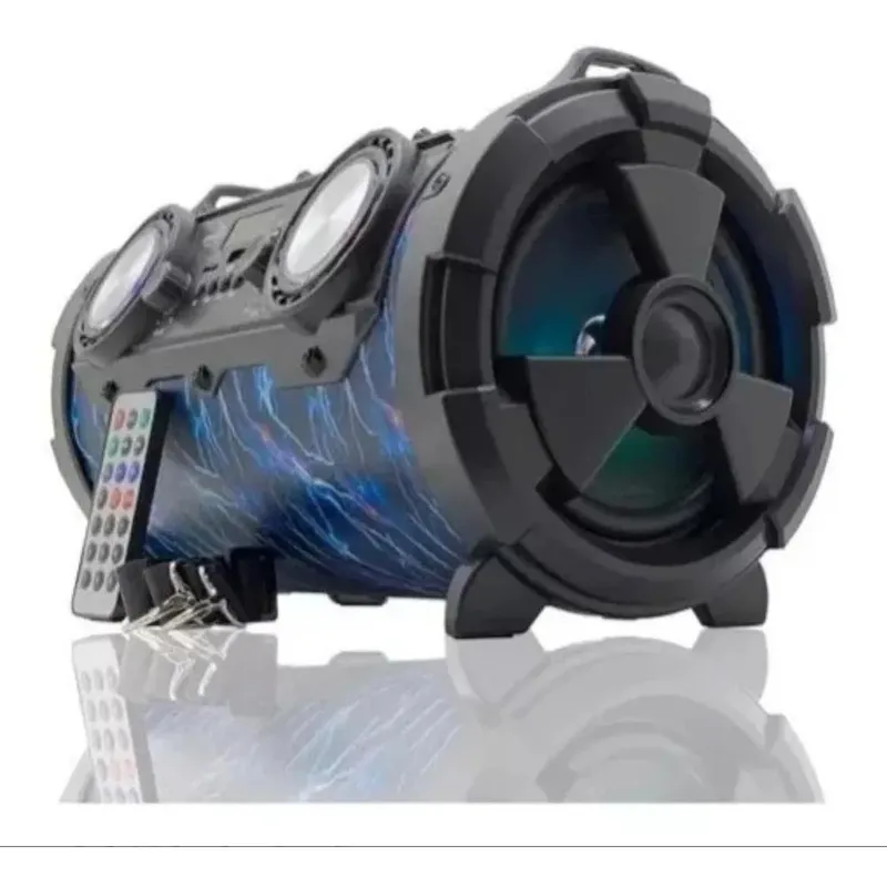 Caixa De Som Grasep, Portátil Com Bluetooth, 30w, Azul Neon - D-p11