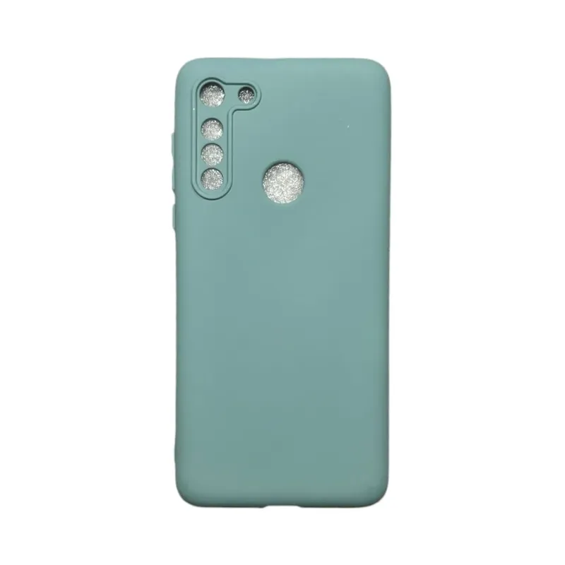 Capa Moto G8 Silicone Aveludada Colorida Capinha Anti Impacto Moto G8:cinza Claro
