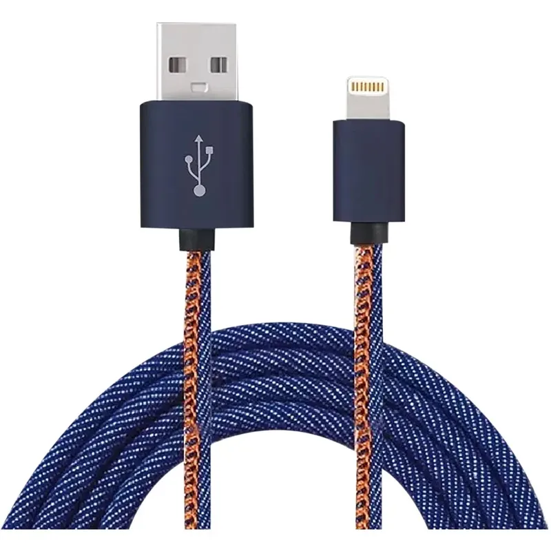 Cabo Usb Flat Light 8p 3.0a 1m Jeans