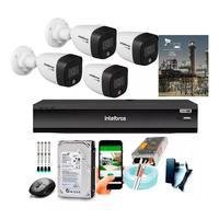 Kit 4 Câmeras Intelbras Fullcolor 1220 Dvr Intelbras Mhdx 3008-c