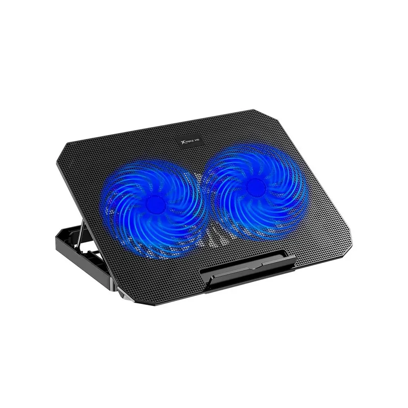 Base com Cooler para Notebook Xtrike Me, com 2 Fans, até 17", 2x USB, com Apoio para Celular, LED, Preto - FN-818