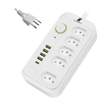 Filtro De Linha 5 Tomadas 4 Usb / Usb C Bivolt Cabo 2 Metros