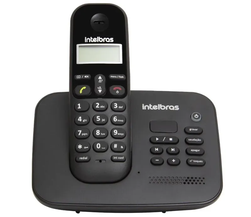 Telefone Intelbras, Sem Fio, Preto- Ts3130