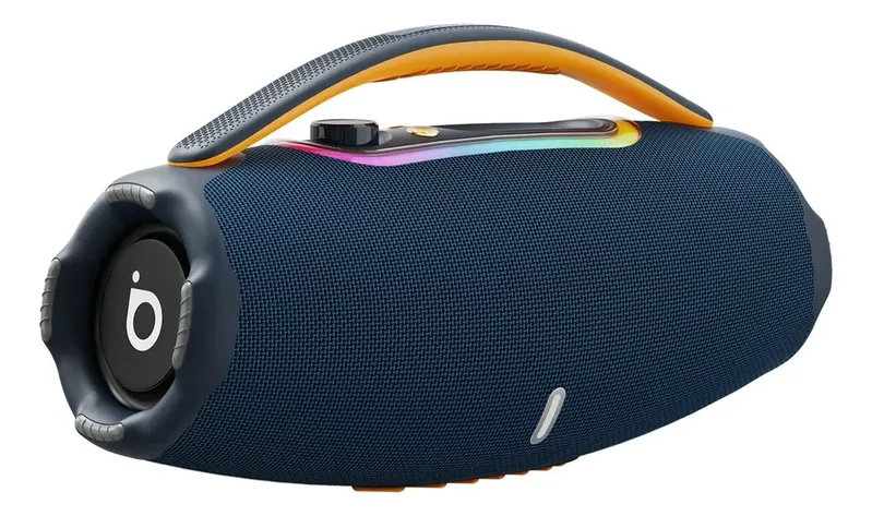 Caixa De Som Bluetooth, Basike Boombox Rad172, 60w Caixinha De Som Potente Tws, Ipx6 À Prova D'água E Resistente À Poeira, Luzes LED RGB, Conexão Azul