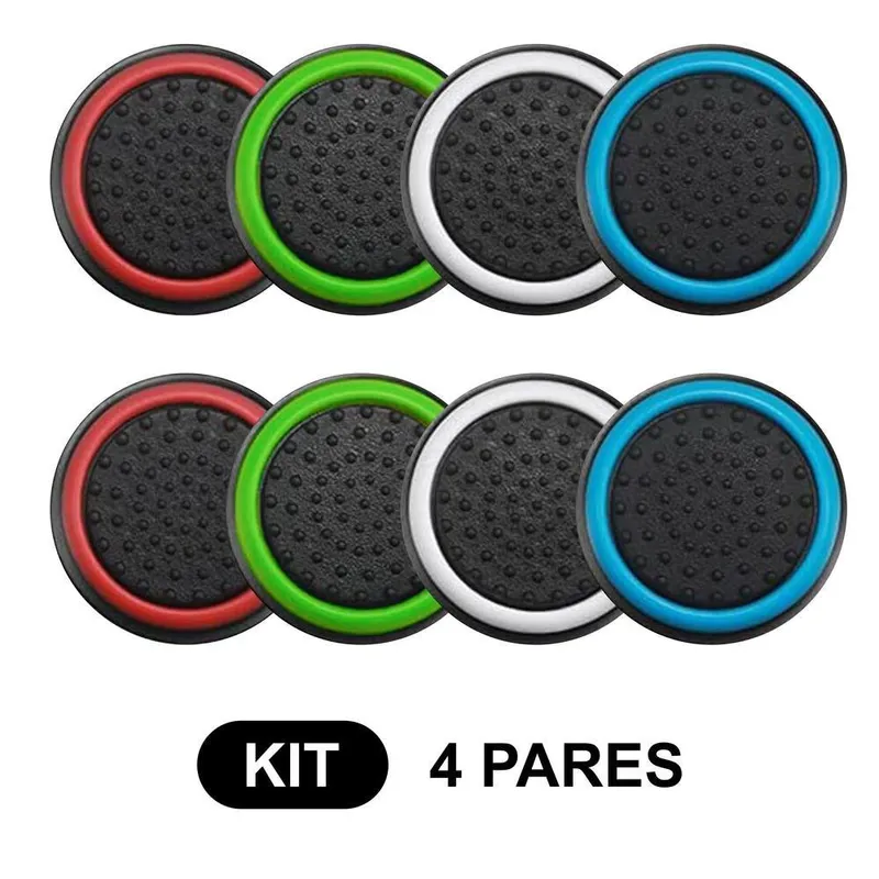 Grips, 4 Pares, Para Controle, Anti Derrapante, Silicone, Botão Analógico Do Joystick