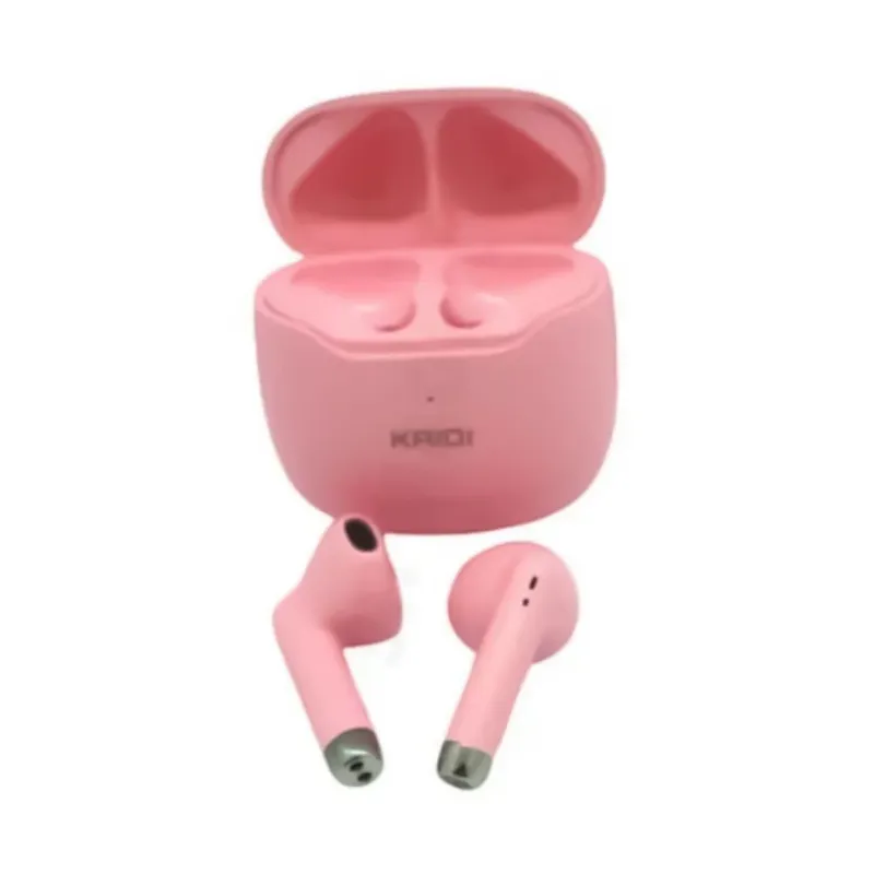 Fone Kaidi Tws Bluetooth Tws, Duplo Case Transporte E Carga, Rosa