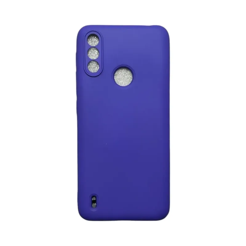 Capa Moto E7 Power Silicone Aveludada Protege Câmera Colorida Capinha Anti Impacto Moto E7 Power:azul Escuro