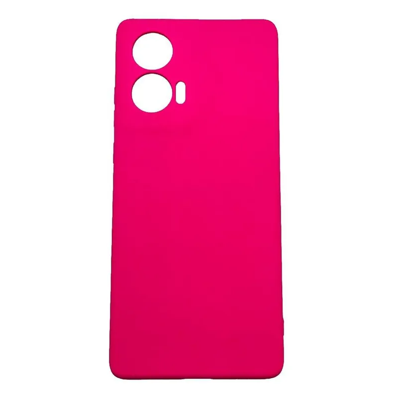 Capa Capinha Compatível Com Motorola Edge 50 Fusion Xt2429 Tela 6.7 Silicone Aveludada Premium Pink