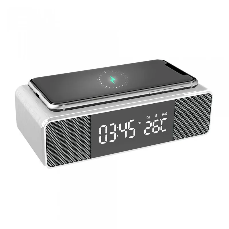 Carregador Indução Bright Dock Station, Função Radio Relógio, 5W, Branco