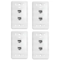 Kit 4 Espelhos De Parede Duplo Rj45 Cat5