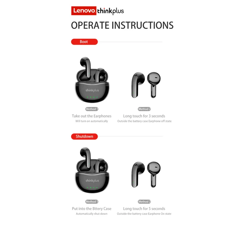 Fones De Ouvido Lenovo X16 Bluetooth Branco