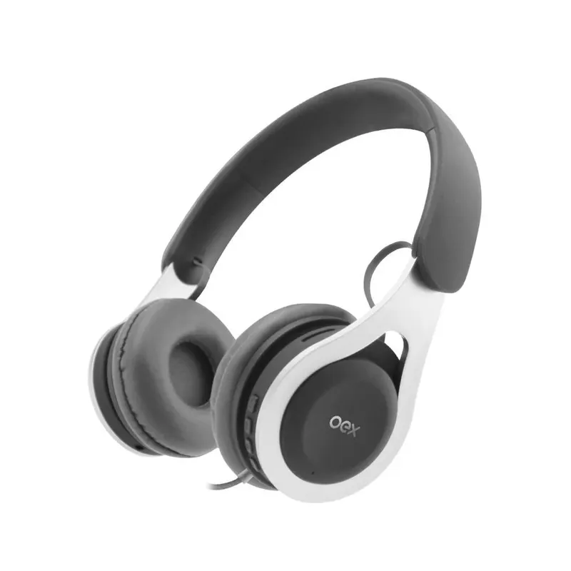 Fone De Ouvido Com Microfone, Cinza Oex Drop - Hs210