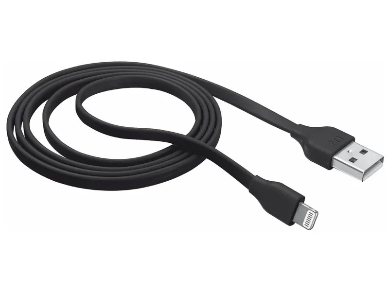 Cabo Flat Lightning 1 Metro Para Carregar E Sincronizar Ipad Iphone Ou Ipod Homologando Apple - 20127 - Trust