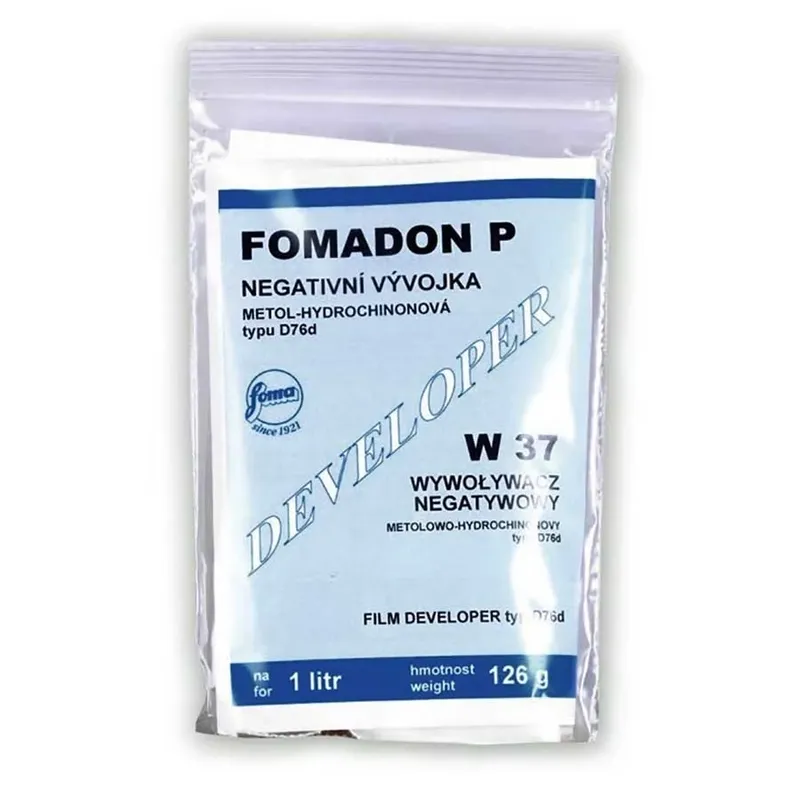 Revelador Em Pó Foma Fomadon P W37 Para Filme Preto E Branco - 126g (rende 1 Litro)