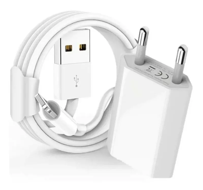 Carregador Compacto Para Iphone 6 6s 7 8 X Xr 11 C/ Cabo 10w