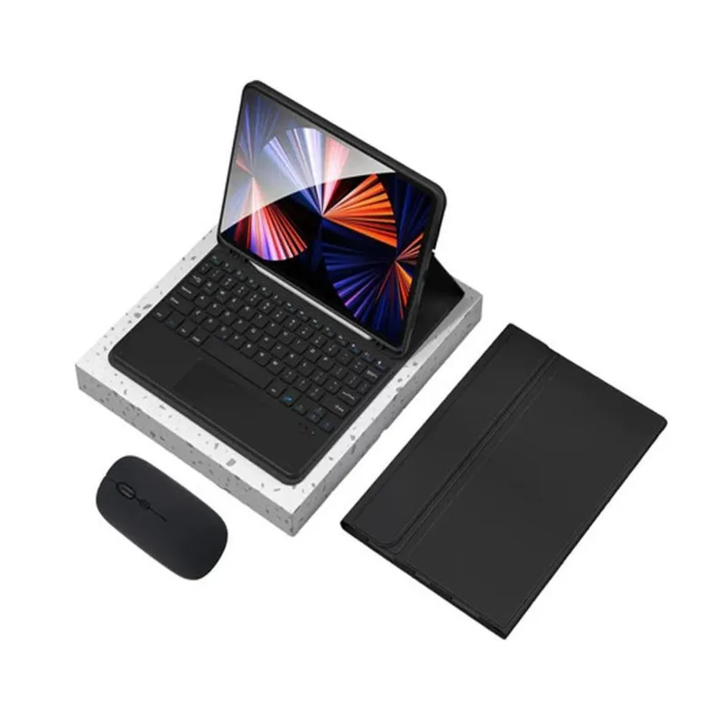 Capa+ Teclado Touchpad+ Mouse Bluetooth Para Ipad 7/8/9 10.2