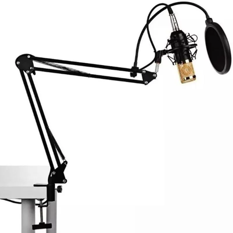 Microfone Condensador Dukie, Com Braço Articulado, Pop Filter, P2, T1