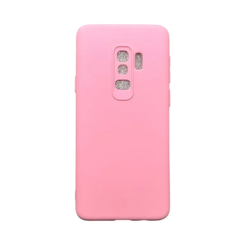Capa Samsung S9 Plus Silicone Aveludada Protege Câmera Colorida Capinha Anti Impacto S9 Plus:rosa Bebê
