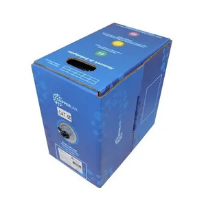 Cabo De Rede Cat5e 100m Azul Lan Puro Cobre Copperlan Norphel