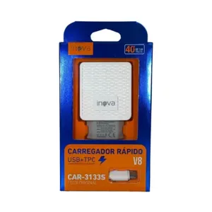 Carregador Rápido 3.1a 2 Saídas Usb +cabo V8 Inova