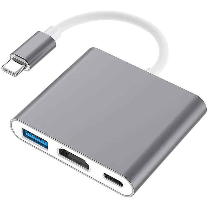 Adaptador USB Ponto Do Nerd, Tipo C, Para HDMI 4k USB 3.0 Pd Compatível Com Mac Thunderbolt 3 Dex Android Otg