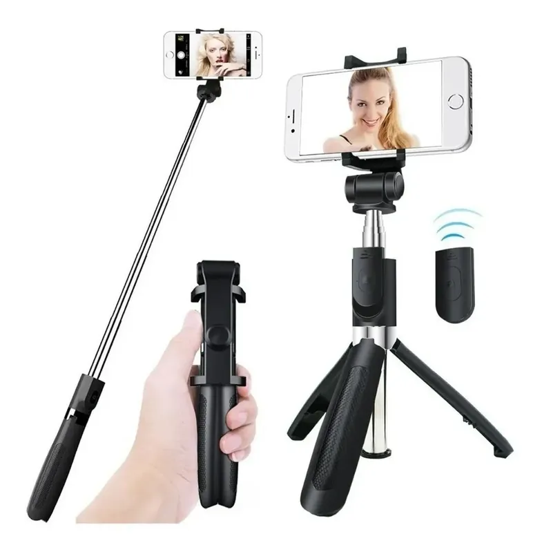 Bastão Tripé Bluetooth Mini 360º Pau De Selfie 3em 1 Celular