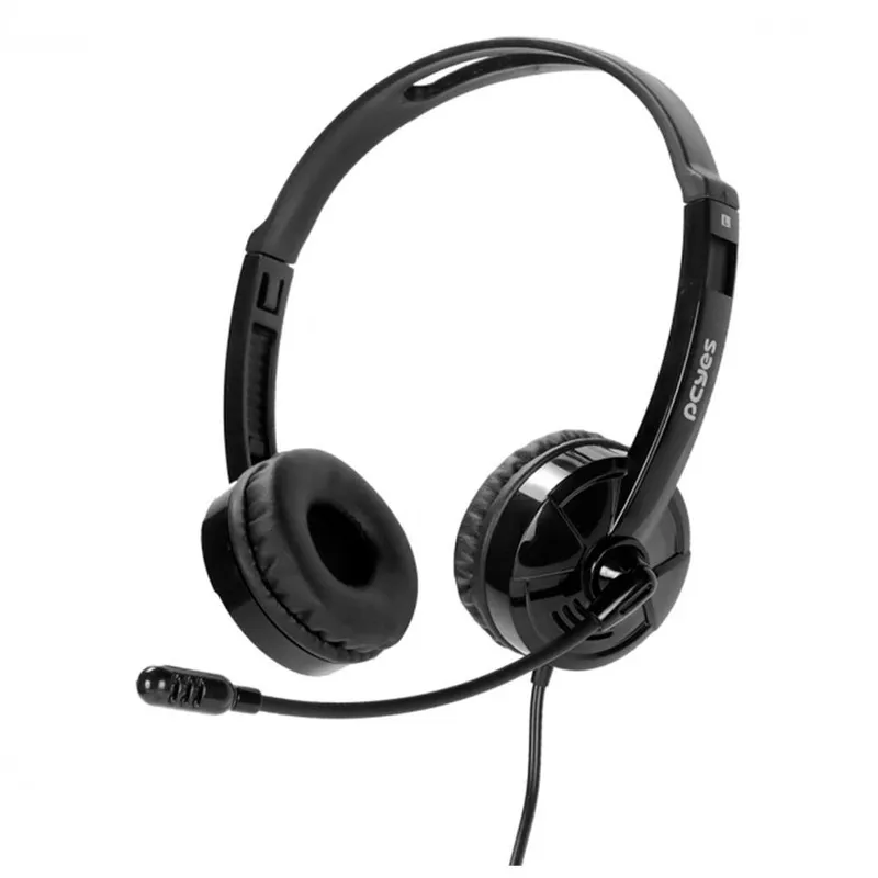 Headset Office Pcyes HB300, Driver 30mm, P2 3.5mm, Preto - PHB300
