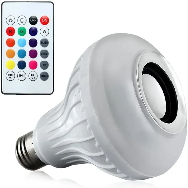 Lâmpada LED Partyball, Music Bulb, Bluetooth, Bulbo, RGBW, Festa, Quarto, DJ