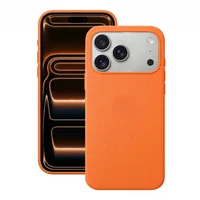 Capa Capinha Case Silicone Aveludada Para Iphone 17 Pro Max Laranja