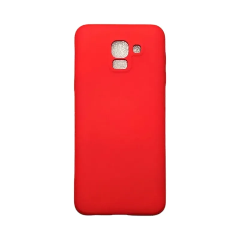 Capa Samsung J6 Silicone Aveludada Protege Câmera Colorida Capinha Anti Impacto J6:vermelho