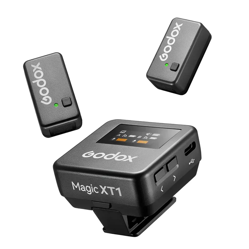 Sistema Microfone Sem Fio Godox Magic Xt1 2.4ghz Preto