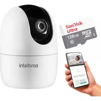 Câmera De Vídeo Wi-fi Full Hd Im4 C Branco Intelbras 110v/220v + Sd 128GB Ultra