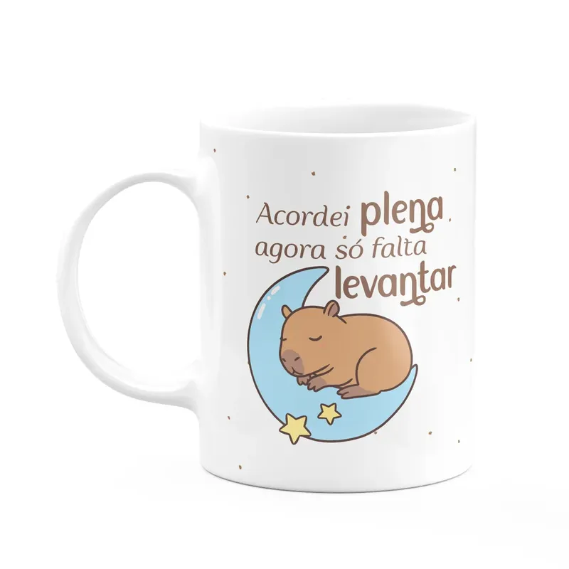 Caneca Divertida Capivaras - Acordei Plena