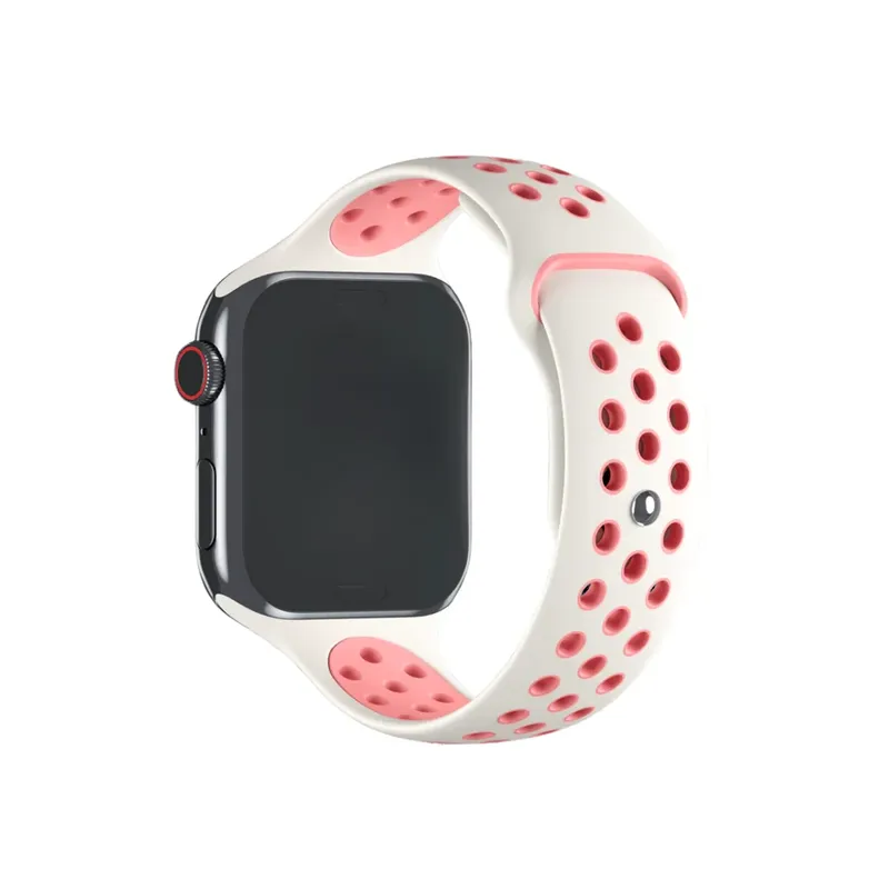 Pulseira Nk Para Apple Watch, 42-49mm, Branca E Rosa
