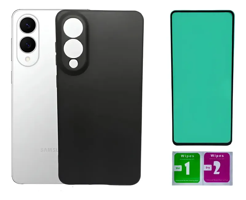 Capa Silicone Aveludada + Pelicula Cerâmica 9d Para Samsung Galaxy A06 5g