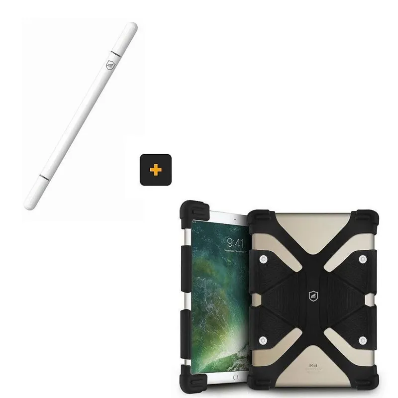 Kit Capa Skull Armor Universal E Caneta Dinamic Para Tablet De 7 A 8 " - Gshield