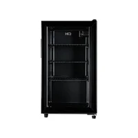 Frigobar Expositor Hq 85l Porta De Vidro Duplo Full Black Com Luz Interna E Termostato Hq-85fbpv - 127v