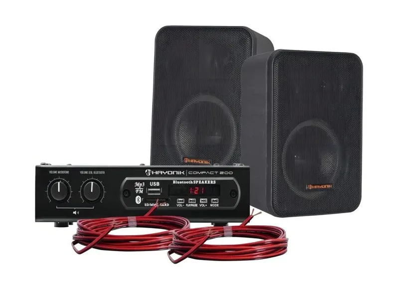 Kit Som Ambiente 400w Musical Ambience 4000 V2 Preto Hayonik