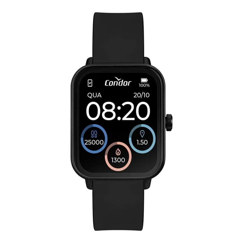 Relógio Smartwatch Condor Unissex Bluetooth Chamadas Caixa Em Resina
