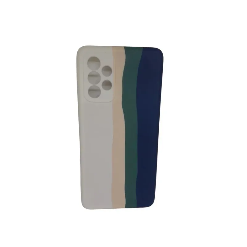 Capa Capinha Case Samsung Galaxy A72 Aveludada Arco Íris Cor:branco