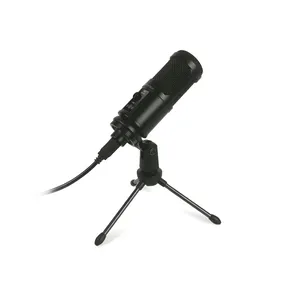 Microfone Condensador Usb Mi-50 C3tech C/ Tripé Cor: Preto Profissional, Placa de Áudio Integrada Preto