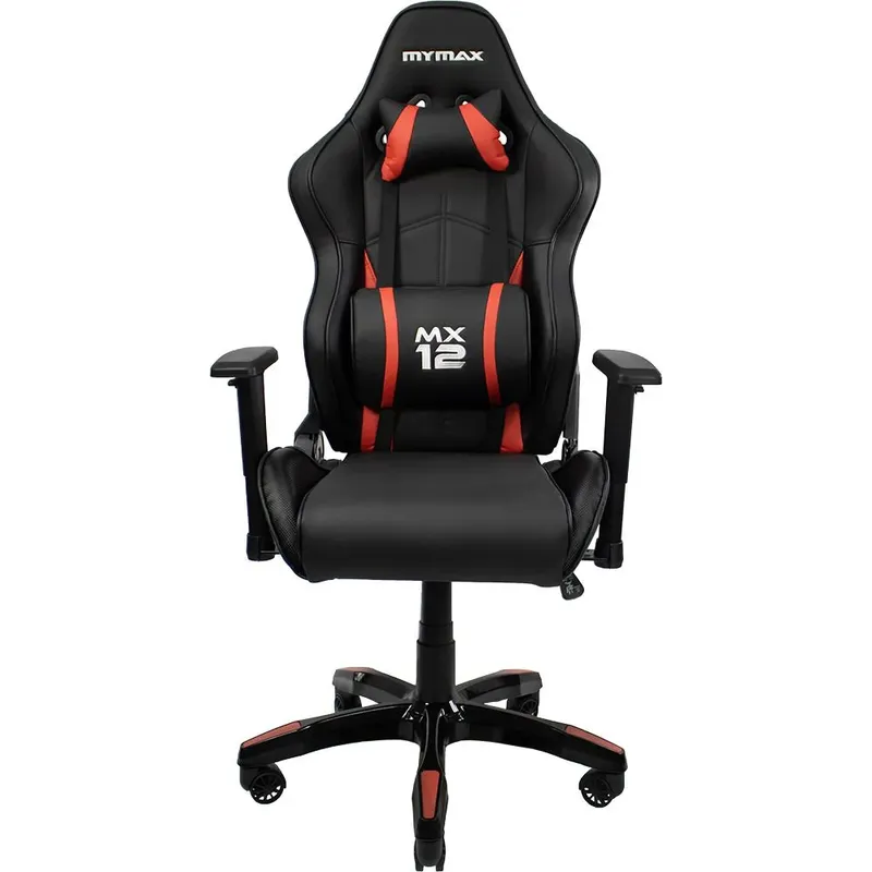 Cadeira Gamer Mymax Mx15, Giratória, Preto/Vermelho