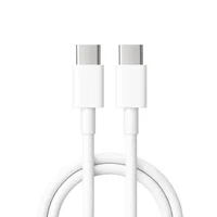 Cabo Usb-c P/ Usb-c Nylon 1m - Carregador Rápido - Branco