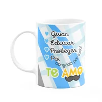 Caneca Pais - Guiar, Proteger, Educar! Obrigado Pai!