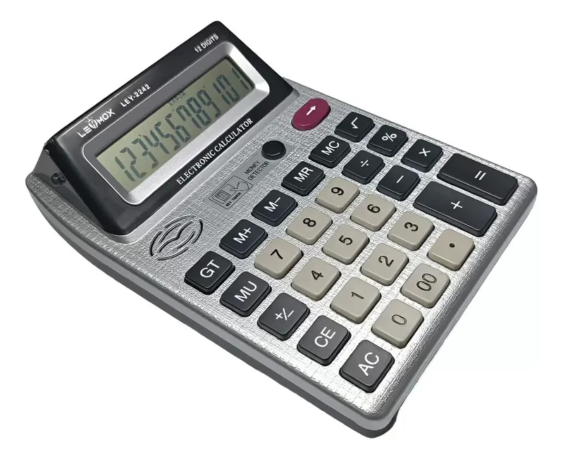 Calculadora Digital 12 Digitos Visor Duplo Lehmox Ley - 2242