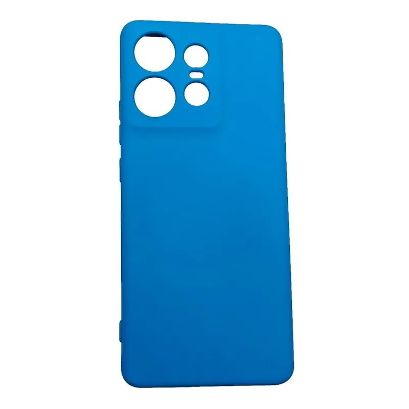 Capa Capinha Compatível Com Motorola Edge 50 Pro Xt2403 Tela 6.7 Silicone Aveludada Premium Azul