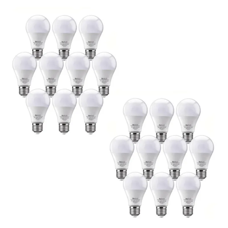 Kit 20 Lampada LED Bulbo 9w, Samsung A60, E27, Luz Amare Quente