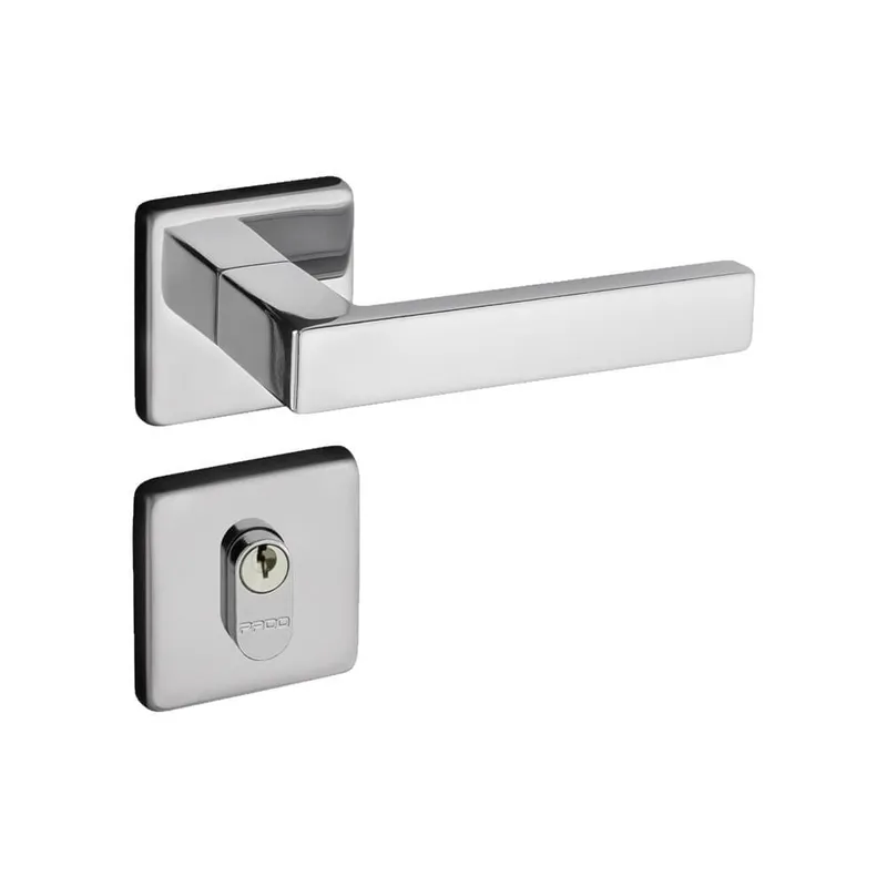 Fechadura Concept Externa 471-40ce Rq1 Ecoinox Roseta Quadrada Inox Polido 40mm Pado