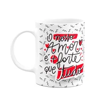 Caneca Namorados - Nosso Amor É Forte - Apaixonada Por Vc